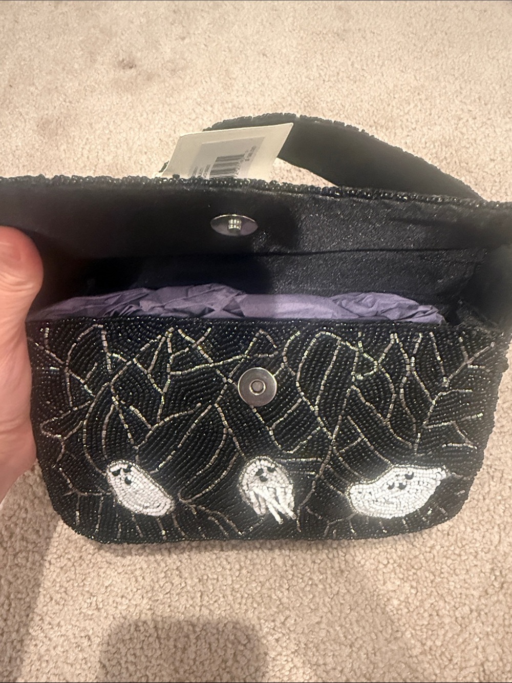 Discounted ship - Brand New Sol and Mer Spooky Ghost Beaded Bag - Picture 3 of 3